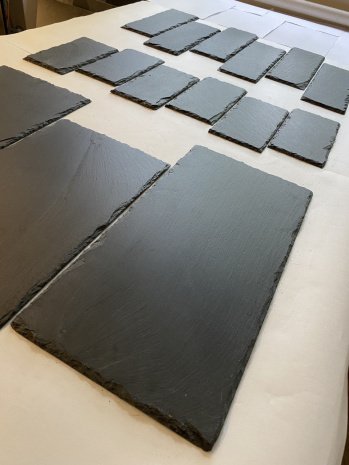 Натуральный камень сланец Pharaon натуральный скол черный 400х200х5-7 мм рис 2