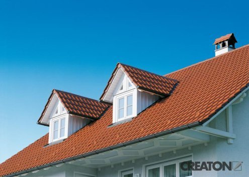 Керамическая черепица рядовая Creaton Harmonie nuance rot  ангоб 410х250 мм рис 2