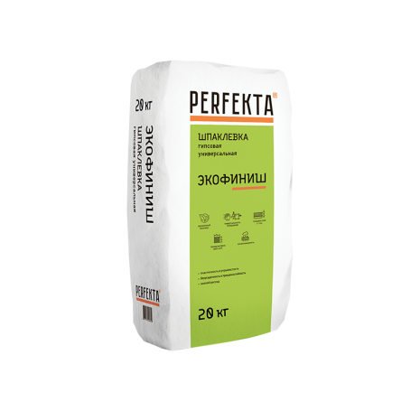Шпатлевка Perfekta Экофиниш, цвет: белый (мешок 20кг) рис 1