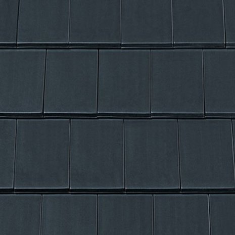 Керамическая черепица рядовая Creaton Domino finesse schwarz  глазурь 436х257 мм рис 1