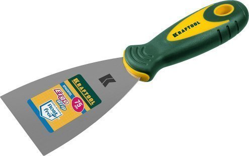 Шпательная лопатка KRAFTOOL с 2-компонентной ручкой, нержавеющее полотно, 75мм арт.10035-075 рис 2