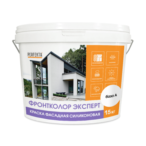 Краска Perfekta Фронтколор Эксперт база А белая 15кг рис 1