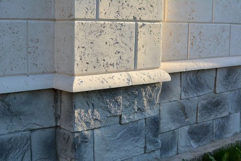 Искусственный камень плоский Eco Stone Шале 06-08 серый рис 8
