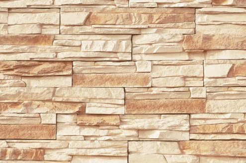 Искусственный камень плоский Eco Stone Вислер 01-01 бежевый рис 1