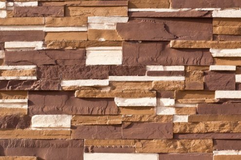 Искусственный камень плоский Eco Stone Урал 01-30 коричневый рис 1