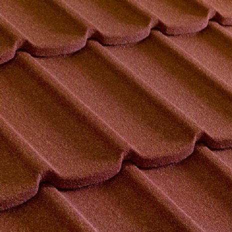 Композитная черепица гонт Metrotile Mistral скарлет с посыпкой 1305х415 мм рис 1