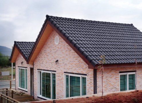 Керамическая черепица рядовая La Escandella Large Mixed Slate Engobe 470х286 мм рис 3
