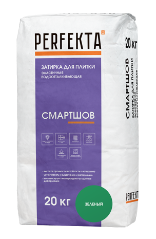 Затирка для швов Perfekta Смартшов цвет: Зеленый (мешок 20кг) рис 1
