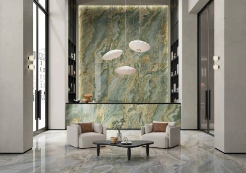 Керамогранит Ava Ceramica Onice Iride Giada lappato 2800х1200х6 мм рядовая плитка 173022 рис 2