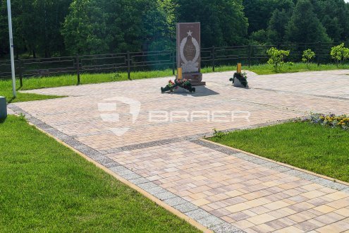 Тротуарная плитка Braer Premium Старый город "Ландхаус" степь частичный прокрас 80/160/240х160х60 мм рис 2