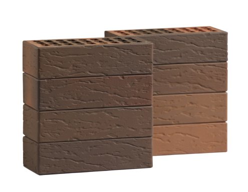 Кирпич облицовочный керамический Volgabrick М200 1 NF 250х120х65 флэш руст №70 рельефный рис 2