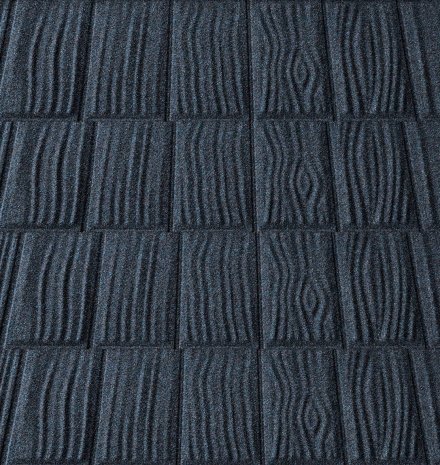 Композитная черепица гонт Metrotile iShake темно-синий с посыпкой 1340х430 мм рис 1