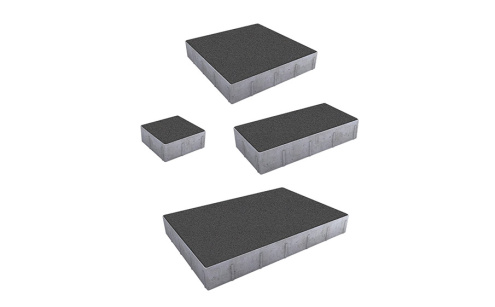 Тротуарная плитка Выбор Премиум Грандо Гранит+ серый гранит полный прокрас 210/420/630х210/420х60 мм рис 2