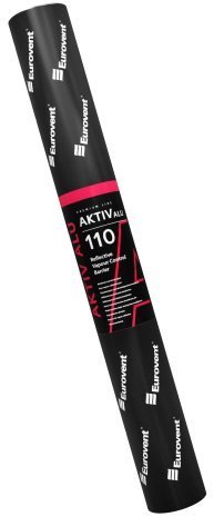 Пароизоляционная мембрана Eurovent Aktiv Alu 110 г/м2 50х3 м алюминиевый/черный рис 3