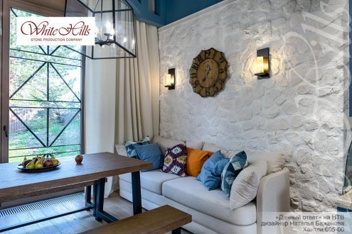 Искусственный камень угловой White Hills Хантли 605-05 белый рис 7