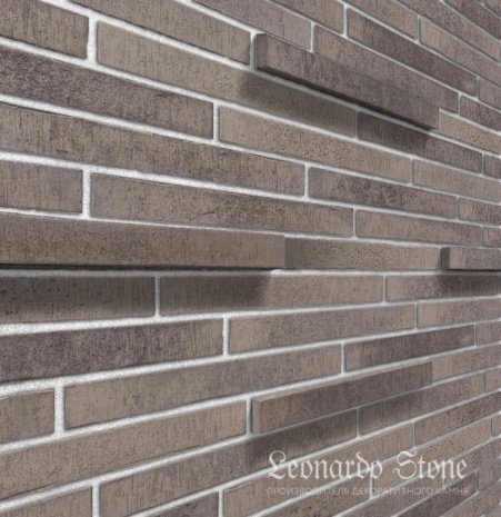 Искусственный камень плоский Leonardo Stone Сиэтл 3D 403 mix серый рис 1