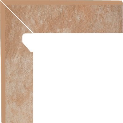 Клинкерная плитка Paradyz Ilario цвет: Beige, поверхность: Структурная размер: 81х300х11мм цоколь левый рис 1