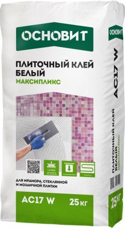 Клей для плитки Основит МАКСИПЛИКС АС17 W, цвет: белый (мешок 5кг) рис 1