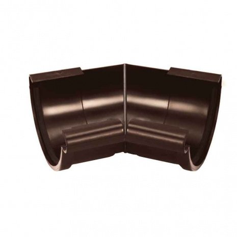 Водосточная система GALECO PVC 152/100(80)мм, внутренний угол желоба 135гр, ПВХ, цвет: шоколадный рис 1