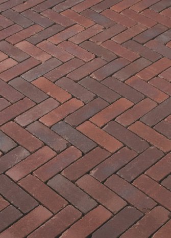 Брусчатка клинкерная Vandersanden Premium Joosten Kessel Novara Antika red-brown multi-coloured полный прокрас 204х50х67 мм рис 1