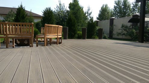 Террасная доска Terradeck Eco, односторонний профиль, шлифованная, размер: 155*28*5000мм, цвет: натуральный рис 3