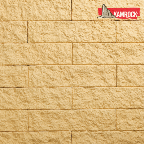 Искусственный камень плоский Kamrock Карельское плато 03850 желтый рис 1