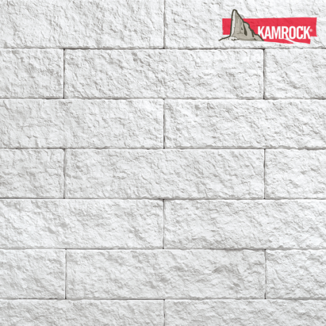 Искусственный камень плоский Kamrock Карельское плато 03920 белый рис 1