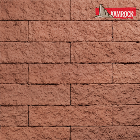 Искусственный камень плоский Kamrock Карельское плато 03990 красный рис 1