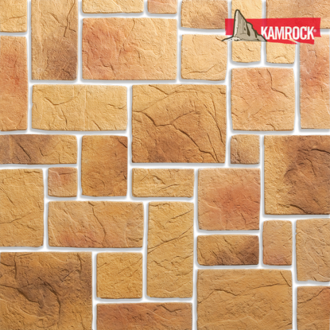 Искусственный камень угловой Kamrock Сказочный город 02682 желтый рис 1