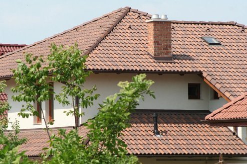 Цементно-песчаная черепица коньковая Braas Адриа красный 450х250 мм рис 3