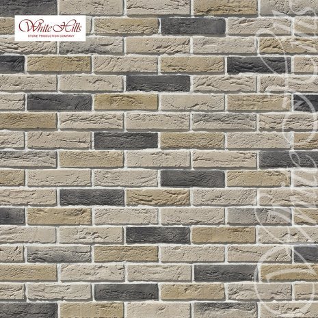Искусственный камень плоский White Hills Дерри Брик 386-30 коричневый рис 1