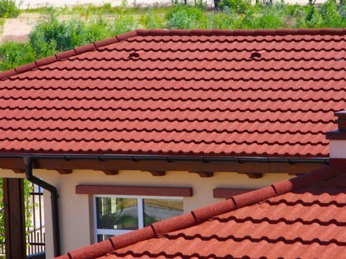 Композитная черепица гонт Metrotile MetroBond красный с посыпкой 1330х410 мм рис 4