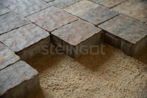 Тротуарная плитка Steingot Премиум Гранито штайн бронз частичный прокрас 205-215/165-175/125-135/85-95х160х60 мм рис 4