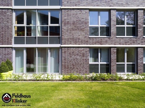 Клинкерная плитка Feldhaus Klinker Accudo R720NF14 cerasi ferrum 240х71х14 мм плоский элемент рис 2
