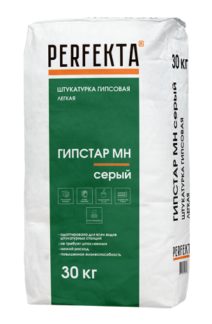 Штукатурка гипсовая Perfekta Гипстар МН 30 кг рис 1