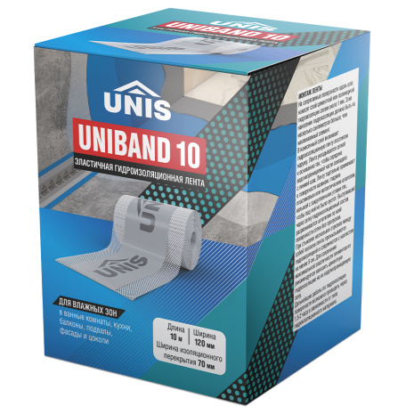 Гидроизоляционная лента Unis Uniband 10 10000х120 мм рис 3