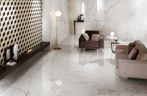 Керамогранит Italon CHARME EVO FLOOR PROJECT Calacatta naturale/rettificato 600х600х10мм рядовая плитка 610010000779 рис 2