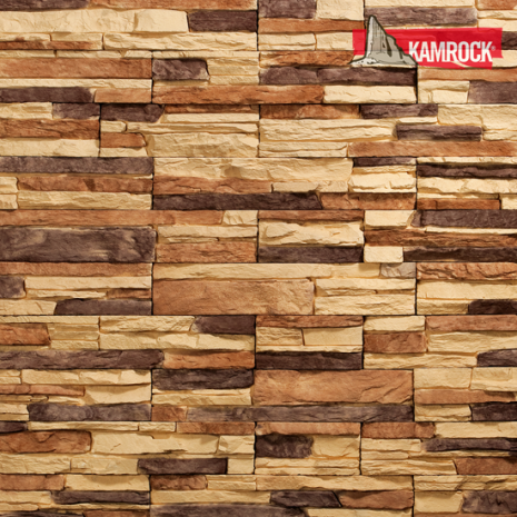 Искусственный камень плоский Kamrock Скалистая гора 52180 желтый рис 1