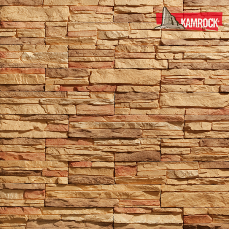 Искусственный камень угловой Kamrock Скалистая гора 52082 желтый рис 1