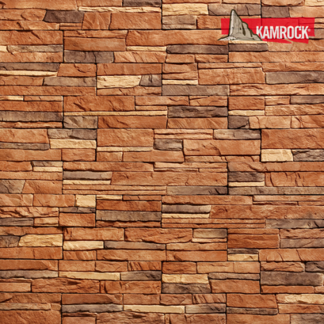 Искусственный камень плоский Kamrock Скалистый грот 52840 оранжевый рис 1