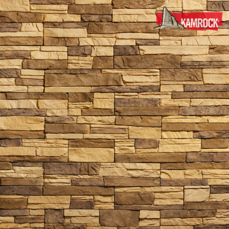 Искусственный камень плоский Kamrock Скалистый грот 52740 желтый рис 1