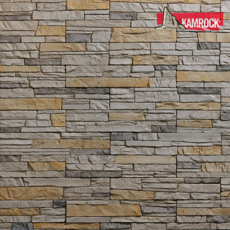 Искусственный камень плоский Kamrock Скалистый грот 52710 серый рис 1