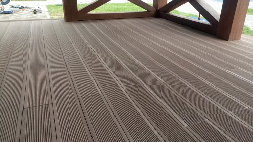 Террасная доска Terradeck Eco, односторонний профиль, шлифованная, размер: 155*28*4000мм, цвет: коричневый рис 3
