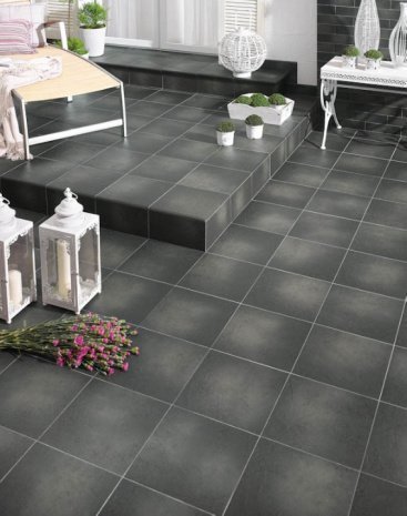 Клинкерная плитка Paradyz Semir цвет: Grafit, поверхность: структурная размер: 300х330х11мм, ступень простая с капиносом 246028 рис 2