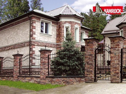 Искусственный камень плоский Kamrock Грубый скол 04070 коричневый рис 3