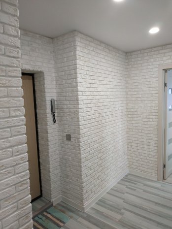 Искусственный камень плоский White Hills Дерри Брик 385-00 белый рис 3