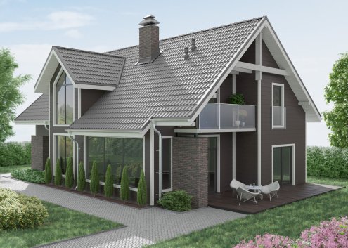 Модульная металлочерепица гонт Aquasystem Стокгольм RR 23 маренго  greencoat pural matt bt 1185х420 мм рис 3