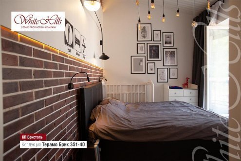 Искусственный камень угловой White Hills Терамо Брик 351-45 коричневый рис 8