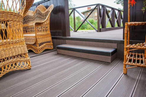Террасная доска Terradeck Massive 3.0 двухсторонний профиль с тиснением 150х21х4000 мм коричневый рис 2
