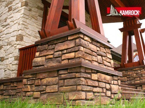 Искусственный камень плоский Kamrock Древний пласт 04870 коричневый рис 4
